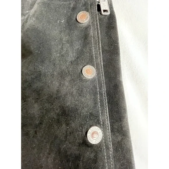 Harley Davidson Black Leather Chaps‎ with Fringe - Picture 9 of 13